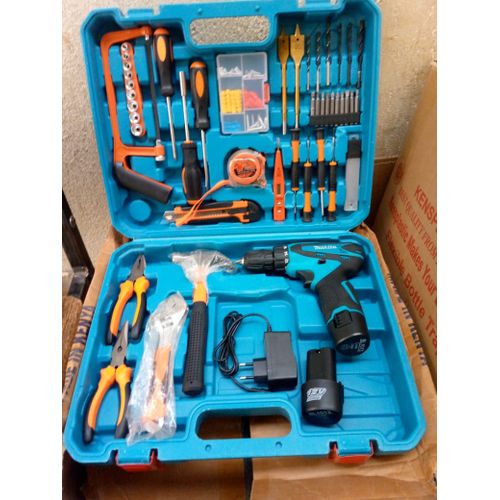 1 - 2024-01-15T225602.616 Makita Accessories 12V Cordless 2 Battery Electric Drill With LED Tool Set - Image 1