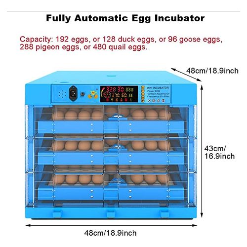 1 - 2024-03-24T103104.694 192 Egg Incubator Automatic Egg Hatcher -can Use Electricity, Solar Or Battery, - Image 1