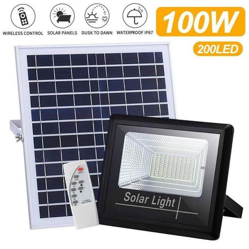 1 - 2024-10-29T074700.181 Solar Light 100W LED Solar Floodlight Panel Street Lights Outdoor Waterproof Remote Control - Image 1