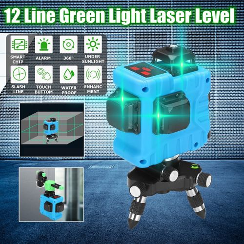 1 - 2024-11-04T080329.989 12 Line Laser Level 360 Horizontal Vertical 3D Green Self Leveling - Image 1