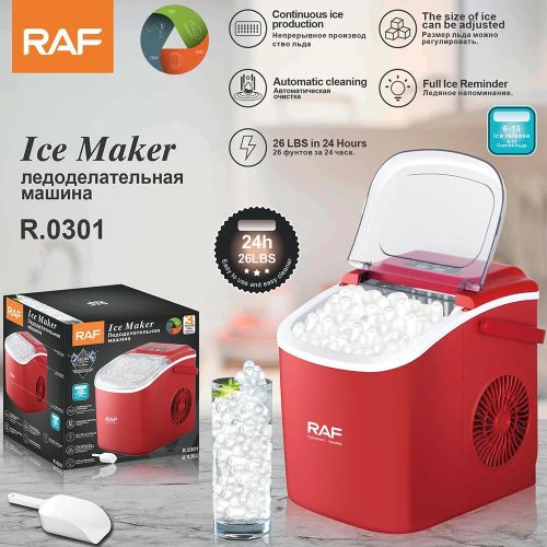 1 - 2024-11-05T073445.672 RAF Portable High Quality Adjustable-size Ice Cube Countertop Ice Maker Machine - Image 1