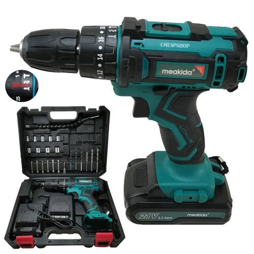 1-3 21V Cordless COMPLETE Drill WITH 2 RECHARGABLE Batteries TOOLSET - Image 1