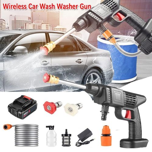 1 (77) Wireless Car Wash Spray Gun Machine with Portable Lithium Battery - Image 1