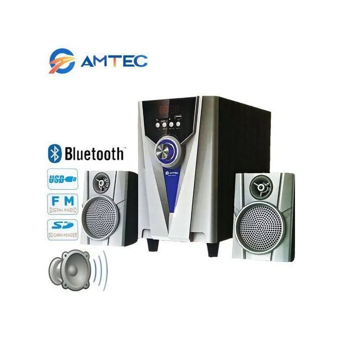1 (93) Amtec 2.1CH AC/DC Sub Woofer FM USB Bluetooth SD FM AUX - Image 1