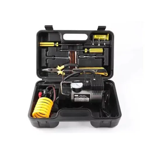 1000026666 Generic Portable Double Cylinder Car Air Compressor ,Tire Pump Auto Air Inflator With LED Light ,Tire Repair Kits - Image 1